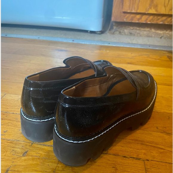 Black Platform Penny Loafers - Picture 2 of 6